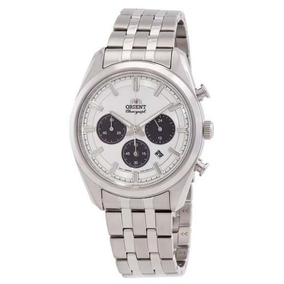 NWT Authentic Orient Contemporary Chronograph White Dial Men's Watch - Picture 1 of 3